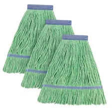 Matthew Cleaning Heavy Duty Mop Head Commercial 3 Count (Pack of 1) Green