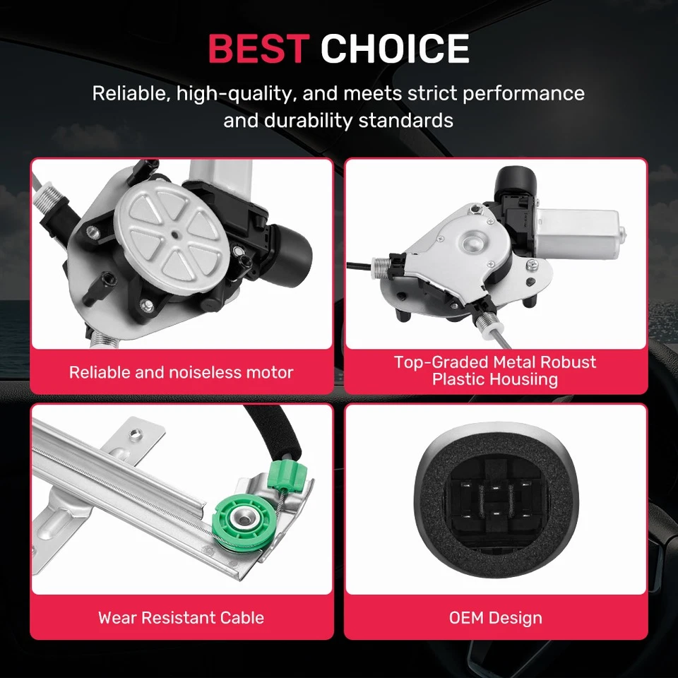 For 2005-2010 Honda Odyssey Front Driver Left Power Window Regulator w/ Motor Foto 2 de 4