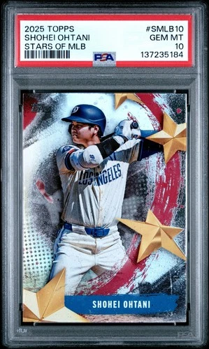 Shohei Ohtani 2025 Topps #SMLB10 Stars of MLB PSA 10 Rare GEM MT Investment Card