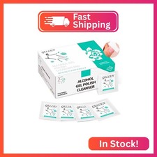 GELLEN Nail Cleanser Pads, 200 Pack Alcohol Prep Pads Nail Cleanser Wipes Remove