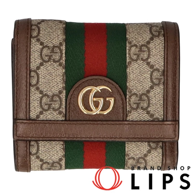 Gucci Ophidia Portefeuille 598662 96Iwg 8745 Gg Supreme Femme Beige Occasion