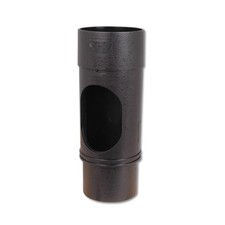RX1.CI FloPlast Round Downpipe Access Pipe Cast Iron Effect RX1CI 68mm | 3 Pack