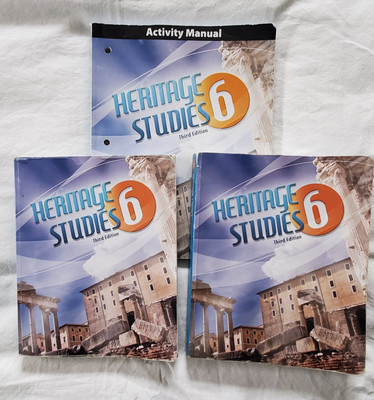 BJU Press Heritage Studies 6 Set LOT: 2 Texts & Activity Manual (Clean-See desc)