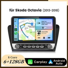 DAB+ Android 15 Carplay Navi GPS Für Autoradio SKODA Octavia III 3 5E 2013-2018