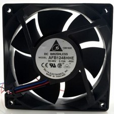 Delta 12CM 12038 48V 0.23A AFB1248HHE Dual Ball 3-Wire Cooling Fan