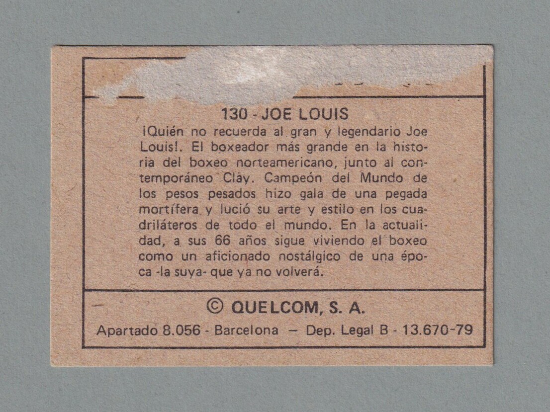 1979 - Quelcom - Aces Mundiales Deportes - Gerd Müller - #148 - 1 Card