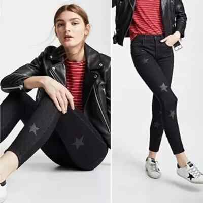 Jean Skinny Current/Elliott - Taille 25 - Coupe Roulée - Bleu (black Lace) - Neuf Avec étiquettes (Prix Origine 248$)