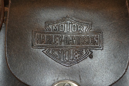 Harley Davidson Women Brown Lether Crossbody Saddle Bag Purse - Picture 3 of 12