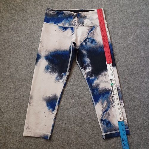 Lululemon Wunder Under Crop Leggings 6 White Milky Way Multi Waistband Pocket - Bild 12 von 14