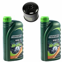 MotoröL Set 10W40 ÖLfilter HF204RC 2 Liter FüR Honda CB Kawasaki Triumph Yamaha