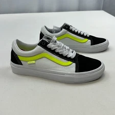 Vans Unisex Skate Old Skool VN0A5FCB6M5 White Yellow Sneaker Shoes Size M7 W8.5