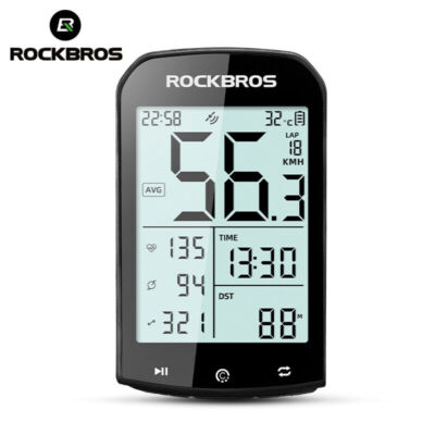 ROCKBROS Bike Wireless Computer GPS Heart Rate Monitor ANT+ Smart Speedometer