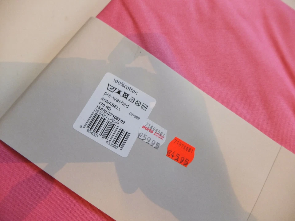 * LINUM beschichtete Runde 170cm Tischdecke geölt 100% Baumwolle NEU Rosa - Bild 4 von 4