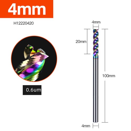 1mm to 20mmSolid Carbide End Mill 3 Flute HRC65 DLC Coated Slot Drills - - Picture 31 of 53