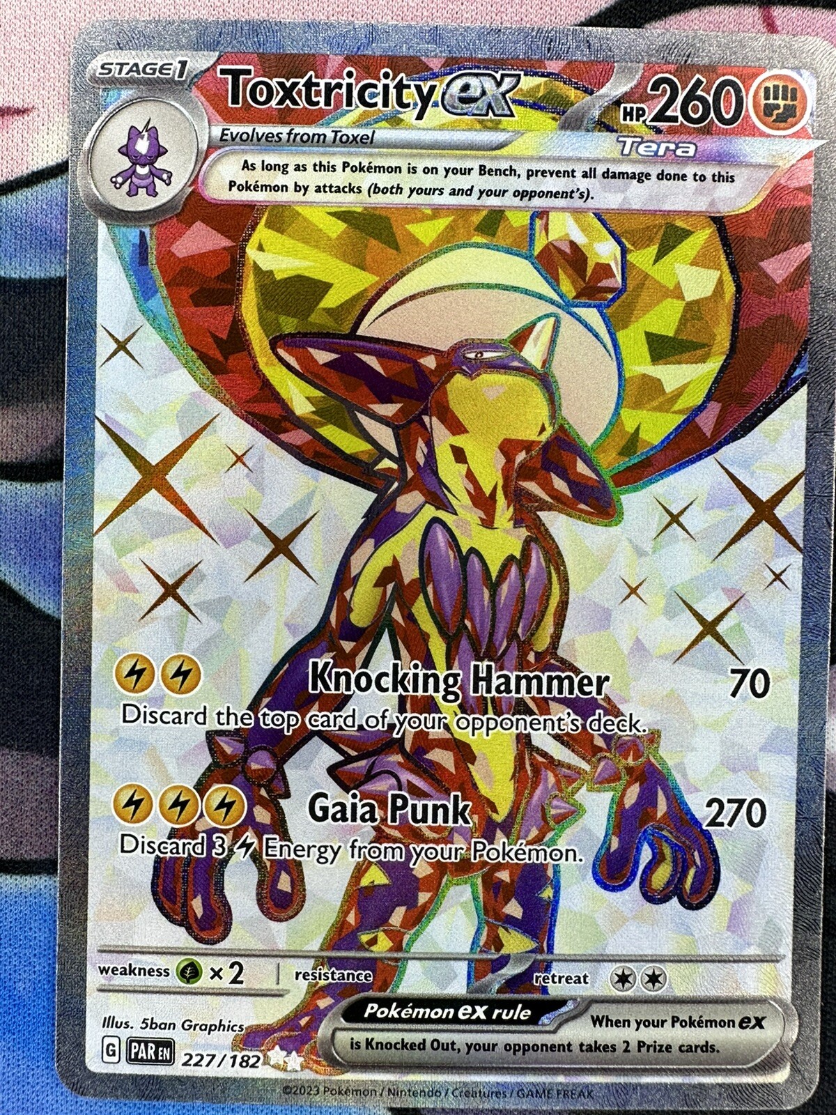 Toxtricity ex full art - 227/182 - Paradox Rift - Pokemon TCG