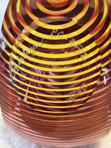 Stuart Abelman Art  Glass Perfume Bottle PC12F12 3.5”H 2002. See Description - Picture 7 of 12
