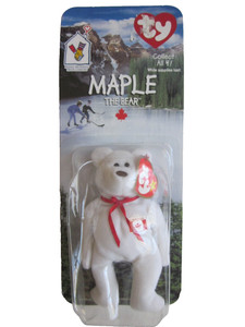 New TY Teenie Original Beanie - MAPLE The Bear - Ronald McDonald - Rare