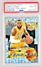 2019-20 Panini Prizm Fearless Fast Break -  LeBron James #3  - PSA 10 GEM MT