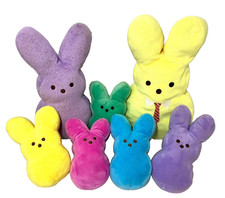 PEEPS Easter Family -Assorted Lot of 7-Plush Stuffed Toys