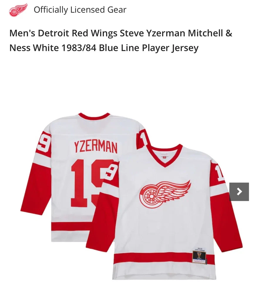 Camiseta deportiva Mitchell & Ness Steve Yzerman Detroit Red Wings 1983-84 Blue Line 3XL Foto 2 de 4