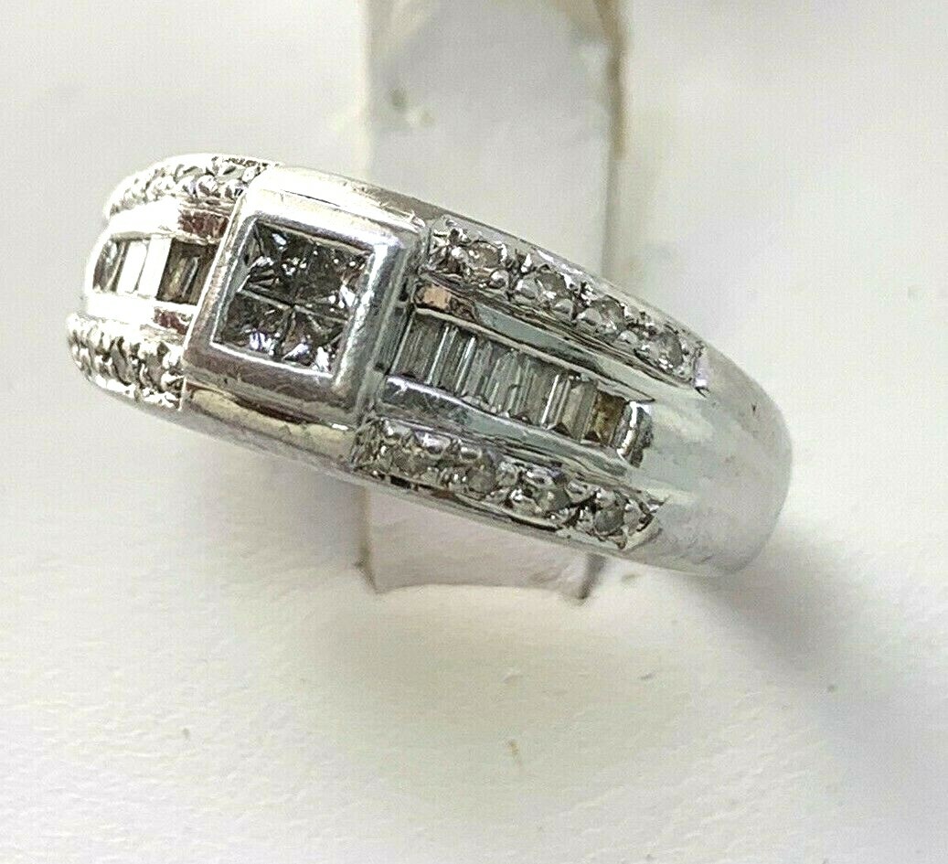 Diamond Stackable Wedding Band Ring in Platinum  … - image 9