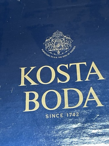Kosta Boda Atoll By Anna Ehrner Dark Blue Cobalt Swirl Tealight Candle Holder - Picture 5 of 18