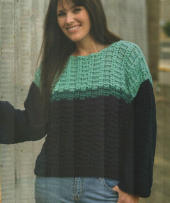 DENALI PULLOVER & COWL SCARF 5 SIZES WOMEN'S CROCHET PATTERN INSTRUCTIONS