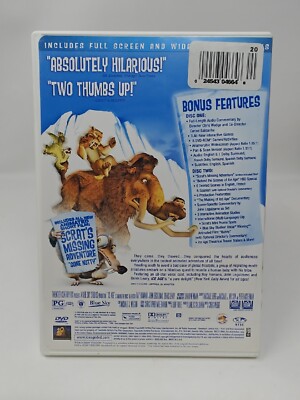 Ice Age DVD (2002, 2-Disc Set, Includes Full Frame and Widescreen