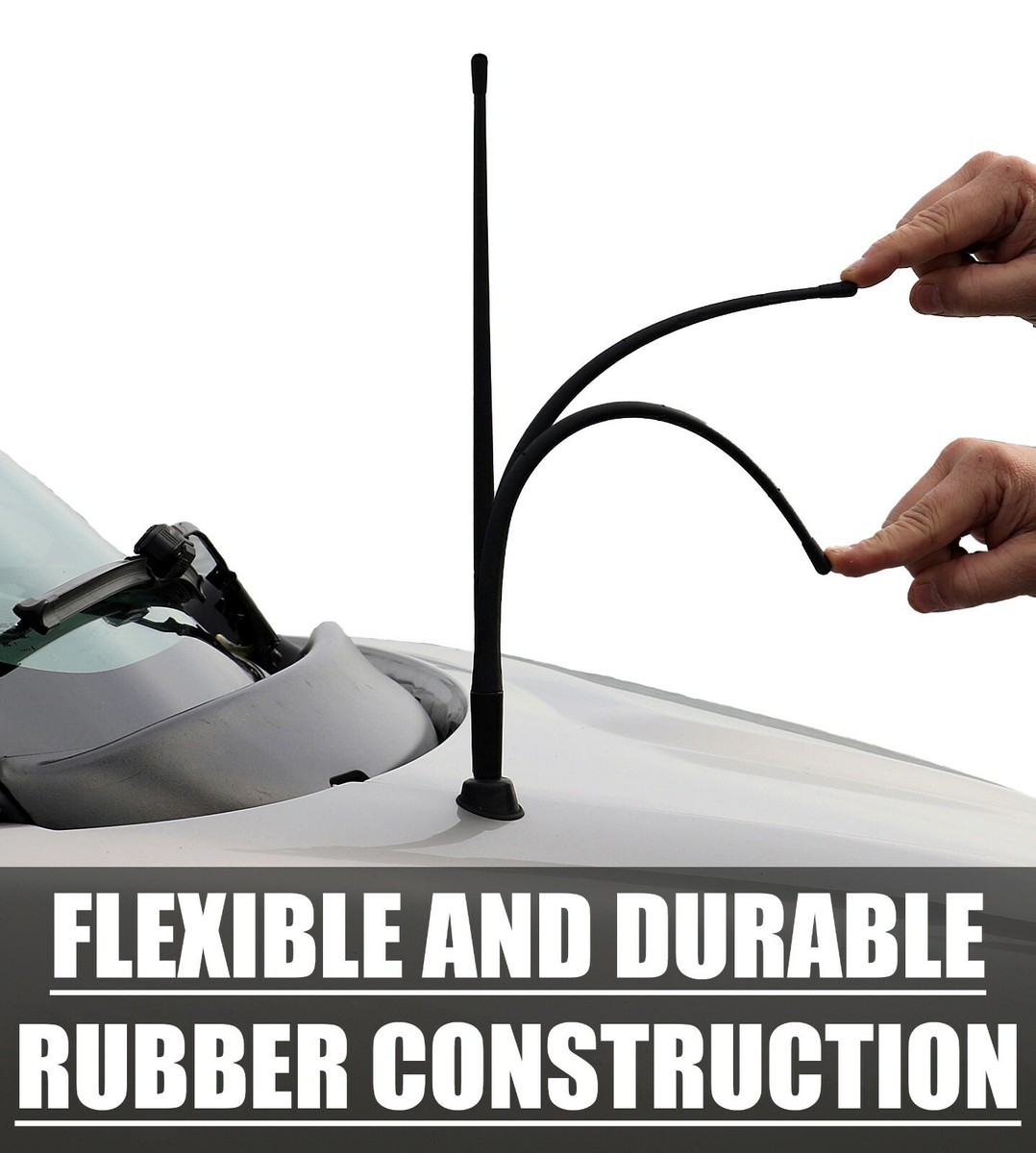 AntennaMastsRus - La Antena De Goma Flexible Todo Terreno De 13 Pulgadas Es Compatible Con GMC Sierra 2500 (2020-2025) - Núcleo Interno De Acero De Resorte