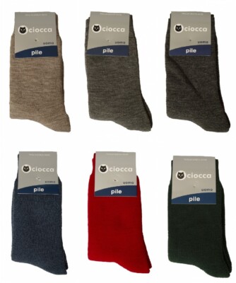 Kurze Socke Mann Herren Fleecestoff Socken CIOCCA  Artikel 813/1 CALZINO PILE