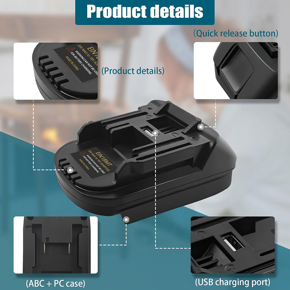 Bosch Zu Makita Akku Adapter - BS18MT Für 18V Werkzeuge, Inkompatibel Mit PBA Akkus