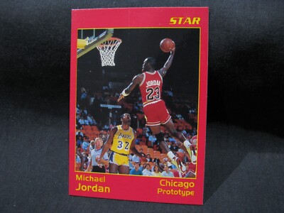 1991 Star Co. Michael Jordan Red Border /yello print Chicago Prototype Promo Ltd