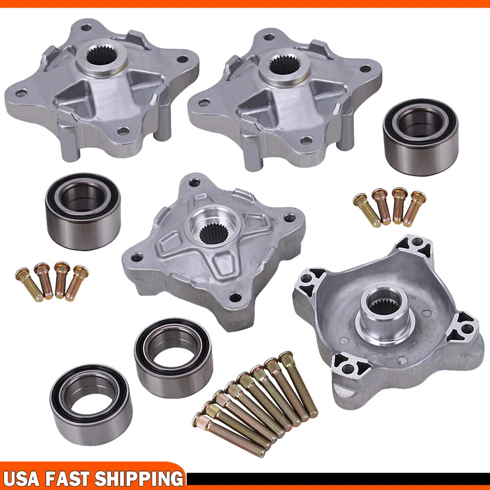 Front & Rear Wheel Hubs W/ Studs & Bearing For Polaris ACE 500 ACE 570 RZR 4 800 - Image 4 of 4