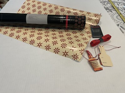 Makers Mark Whiskey Christmas Holiday Gift Set Wrapping Paper, Ribbon, Tags New