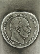 Silber Pokal M&uuml;nz Becher Kaiser Wilhelm K&ouml;nig von Preussen Tremolierstrich (41)1