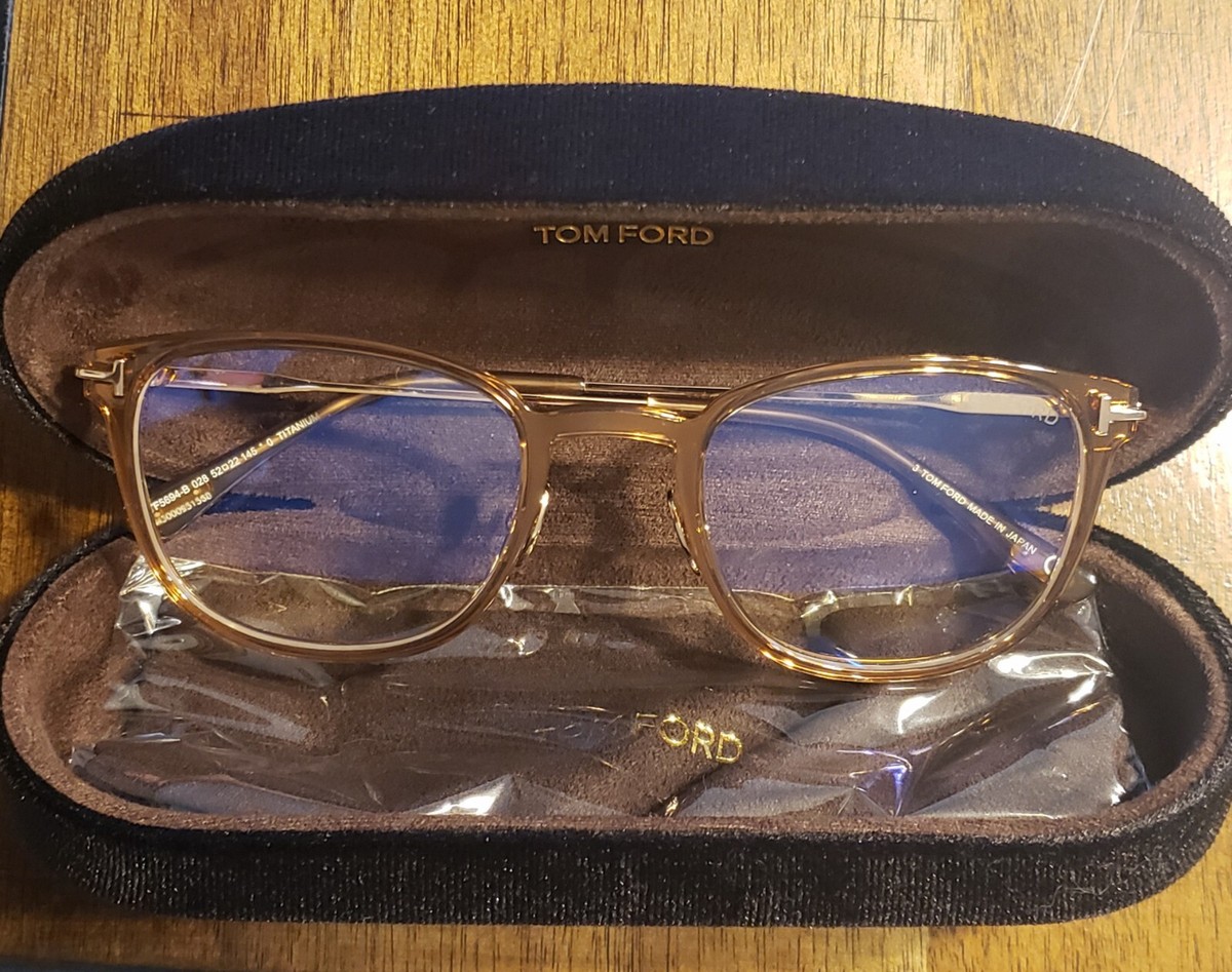 TOM FORD Men's Eyeglasses FT5694-B 028 Square Shiny Rose