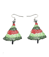 Women's Fashion Jewelry Resin Holiday Christmas Earrings - Xmas Tree
