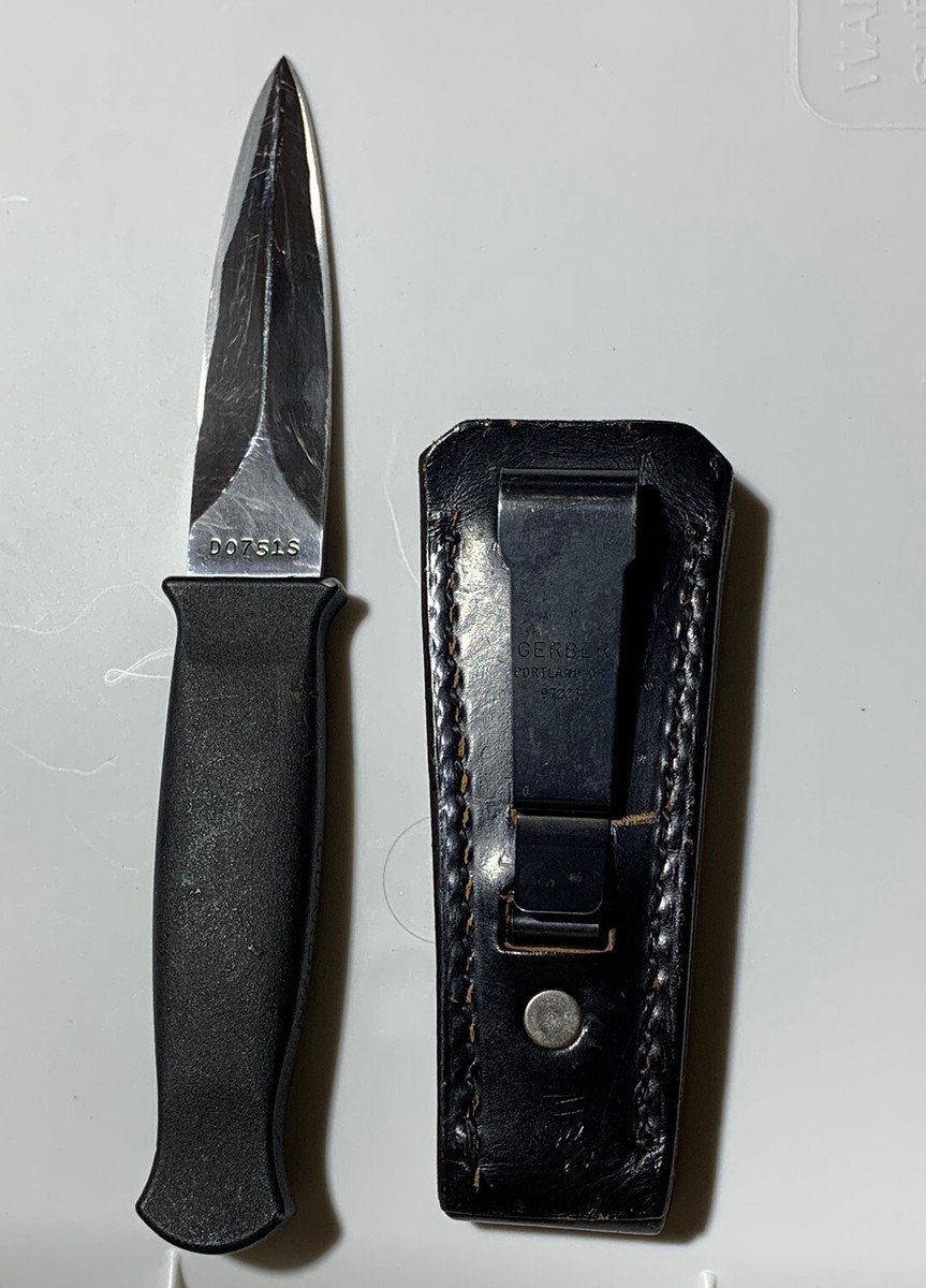 Vintage Gerber Guardian RW Loveless Boot Knife USA w/orig Sheath 