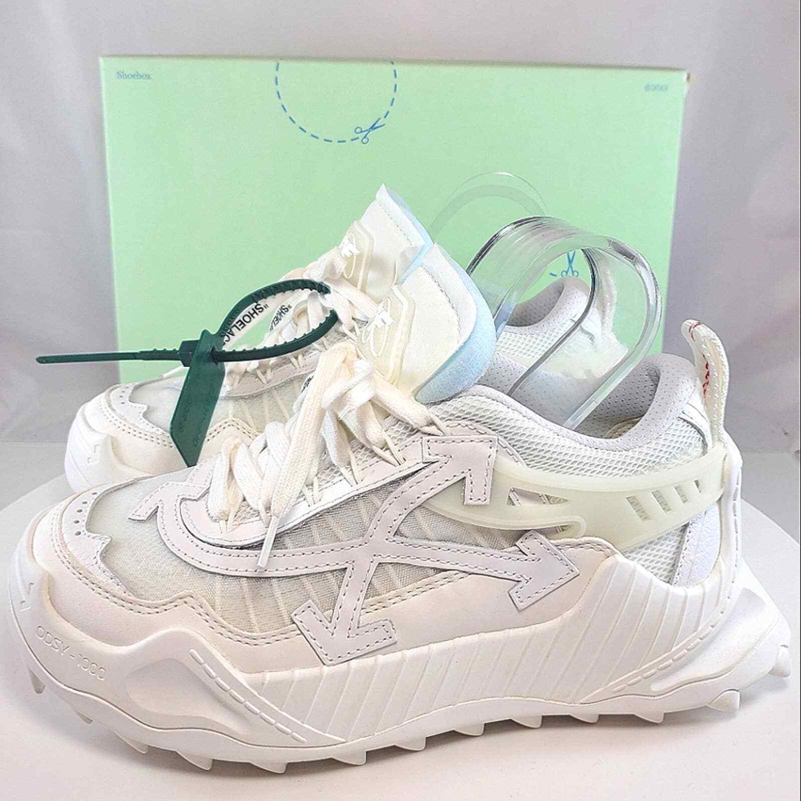 NWT$850 OFF-WHITE AUTHENTIC White Odsy 1000 Sneakers Sz 38, 8 image 6