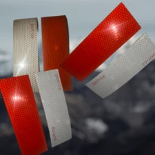 Reflective Tape Red White 2" wide x 6"inch Safety Trailer RV DOT-C2 Conspicuity 