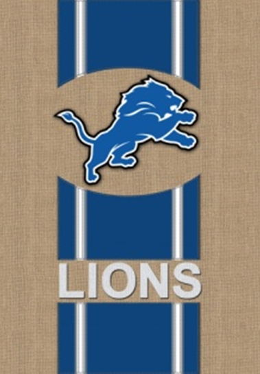 NFL Heavy Duty 28``X44`` DETROITS LIONS BURLAP  BANNER