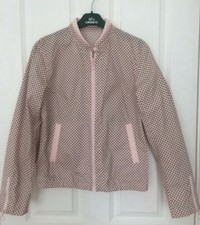 Lacoste Water-repellent Pink Polka Dot Cotton Jacket Size S
