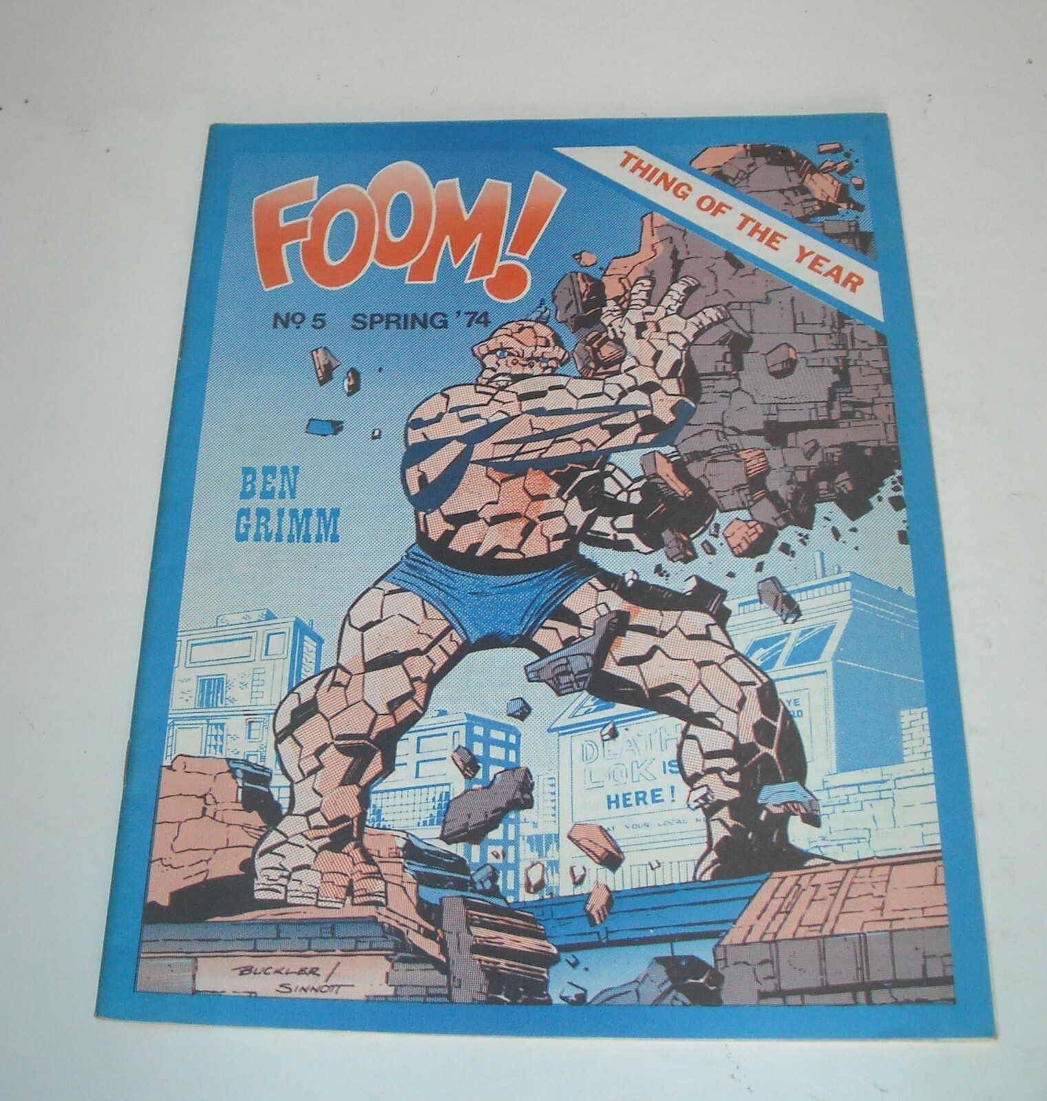 FOOM # 5 MARVEL COMICS Spring 1974 HIGH GRADE DEATHLOK PREVIEW The THING ISSUE