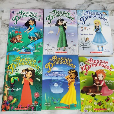 Lot of 6 The Rescue Princesses Paperback Book by Paula Harrison