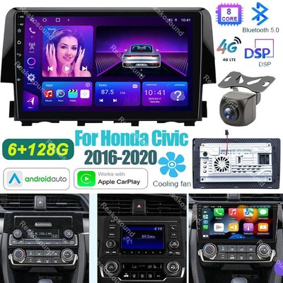 9'' Tesla style REAKO Plug&Play Car Radio Stereo NAVI For Honda Civic 2016-2020