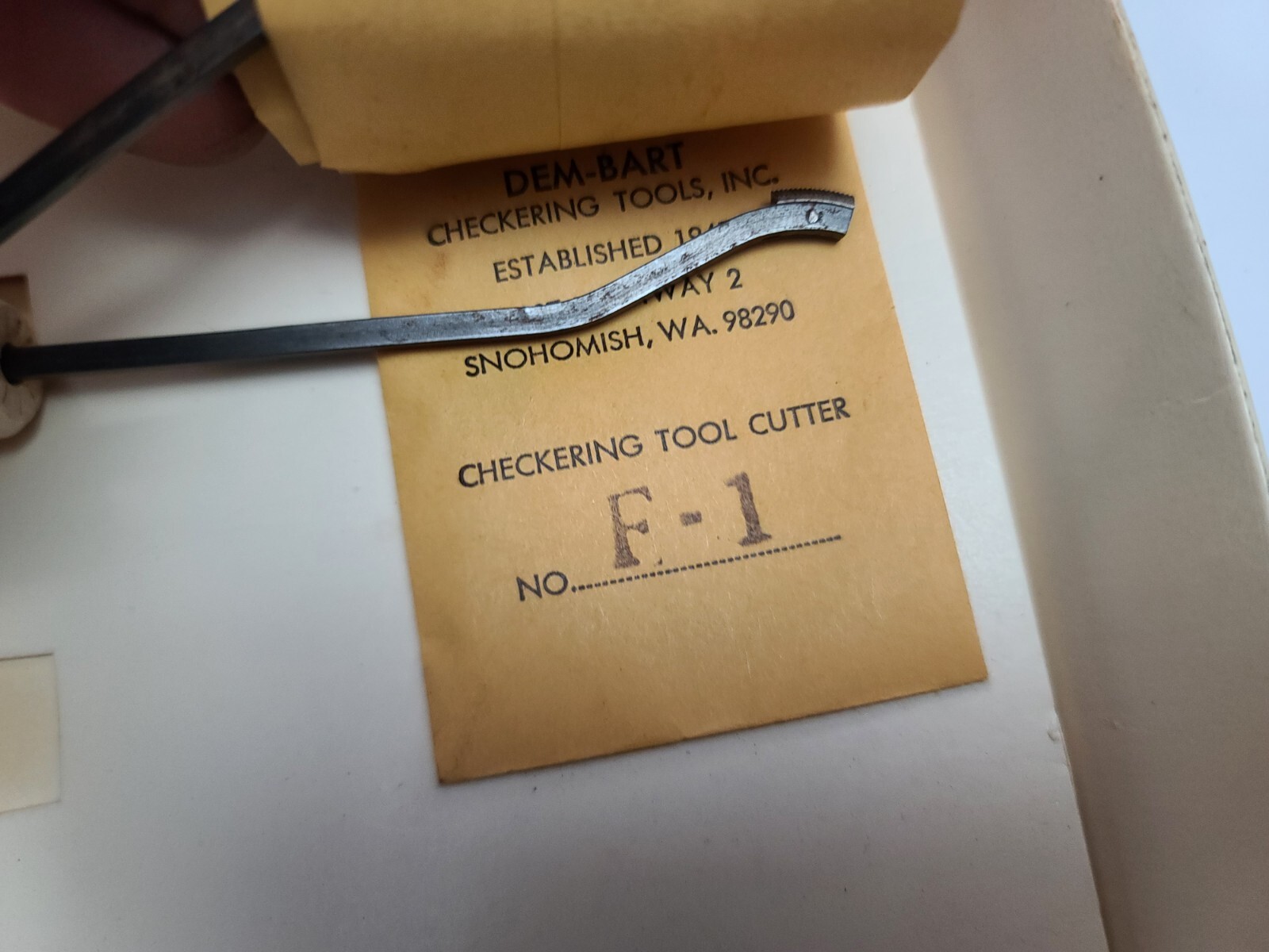 NOS Vintage DemBart Gun Stock Checkering Tool Kit Starter Set of 3 4