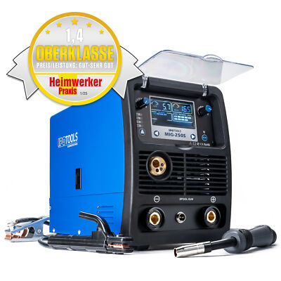 IPOTOOLS 250S 5in1 MIG MAG Schweißgerät Fülldraht Schutzgas Vollsynergisch MMA