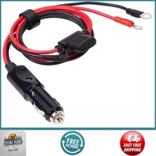 YCIND 12AWG Male-to-Male Cigarette Lighter Adapter Cord w/ LED, 3ft, 15A Fuse