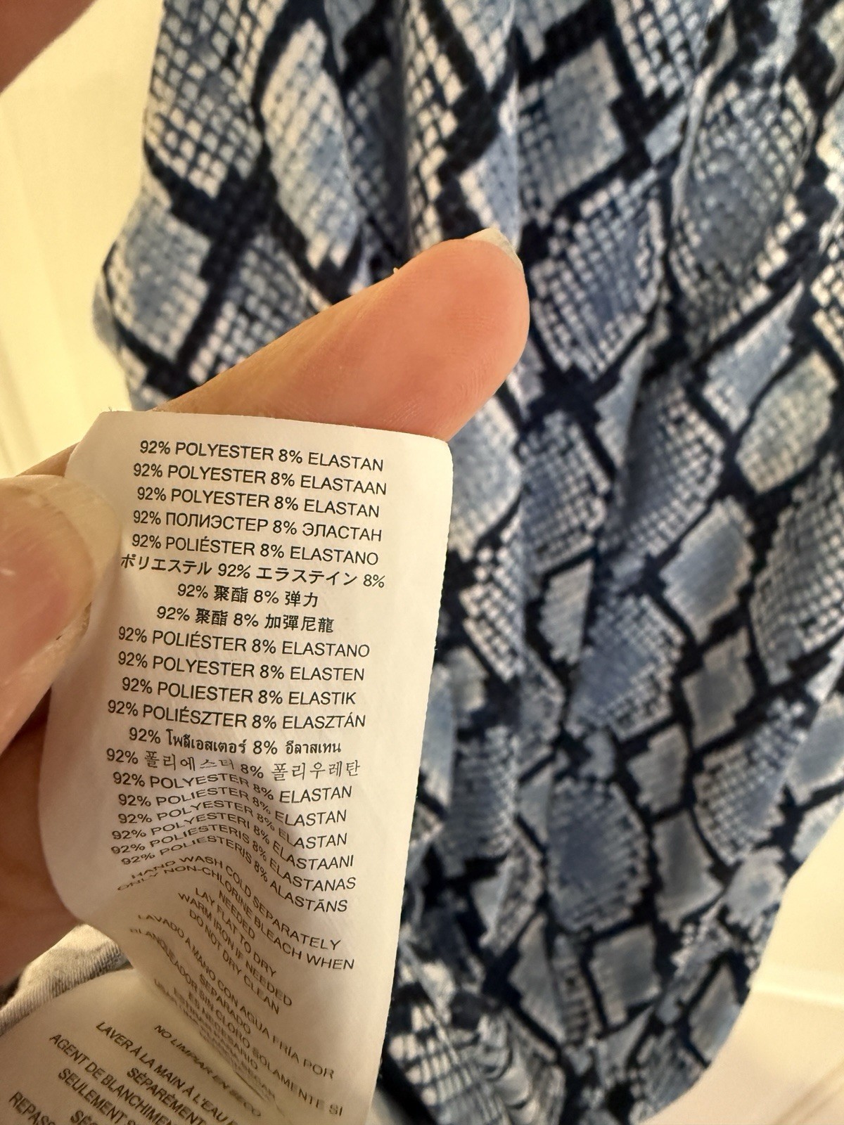 Michael Kors Blue Snakeskin Python Silver Chain H… - image 6