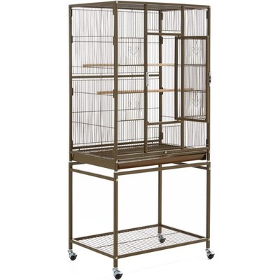 53.5inch Large Bird Cage Metal Mobile Parrot Cage for Canary Pacific Parrotlet